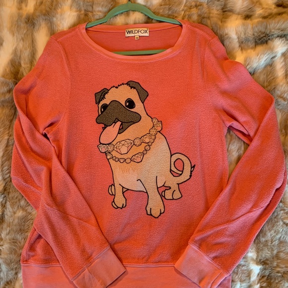 Wildfox BBJ Vintage Varsity Pullover in Petal - Picture 2 of 5